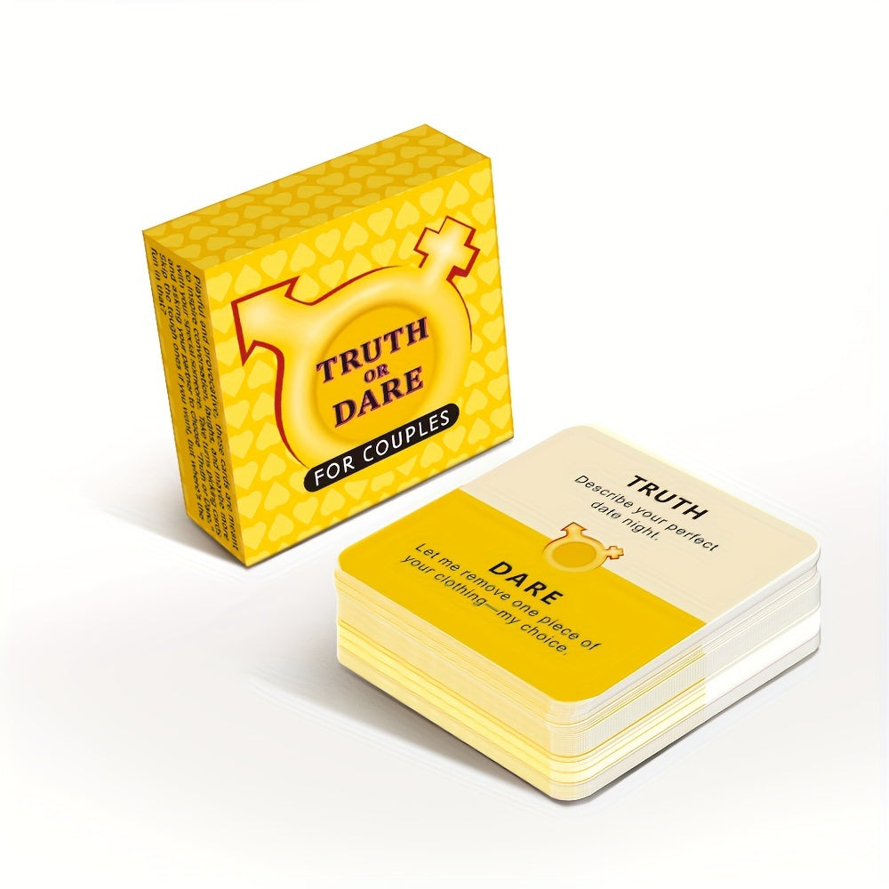 1pc, Mini Size Truth Or Dare, Couples Game Cards, Travel Portables, Valentine's Day Gifts, Party Entertainment, Perfect Date Night | Size:2.05inx 5.21cm x 1.91cm | 51 Cards | Christmas Halloween Gift