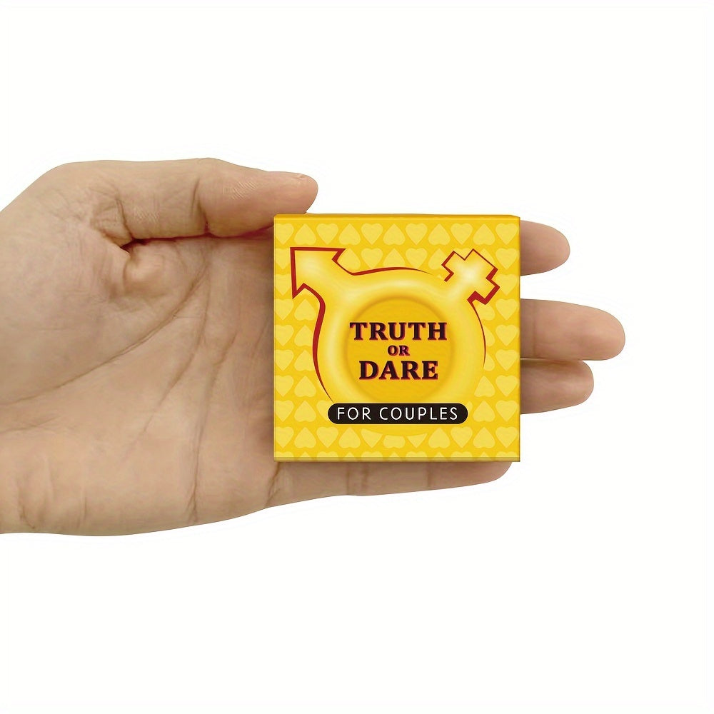 1pc, Mini Size Truth Or Dare, Couples Game Cards, Travel Portables, Valentine's Day Gifts, Party Entertainment, Perfect Date Night | Size:2.05inx 5.21cm x 1.91cm | 51 Cards | Christmas Halloween Gift