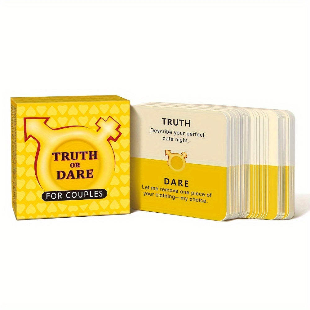 1pc, Mini Size Truth Or Dare, Couples Game Cards, Travel Portables, Valentine's Day Gifts, Party Entertainment, Perfect Date Night | Size:2.05inx 5.21cm x 1.91cm | 51 Cards | Christmas Halloween Gift