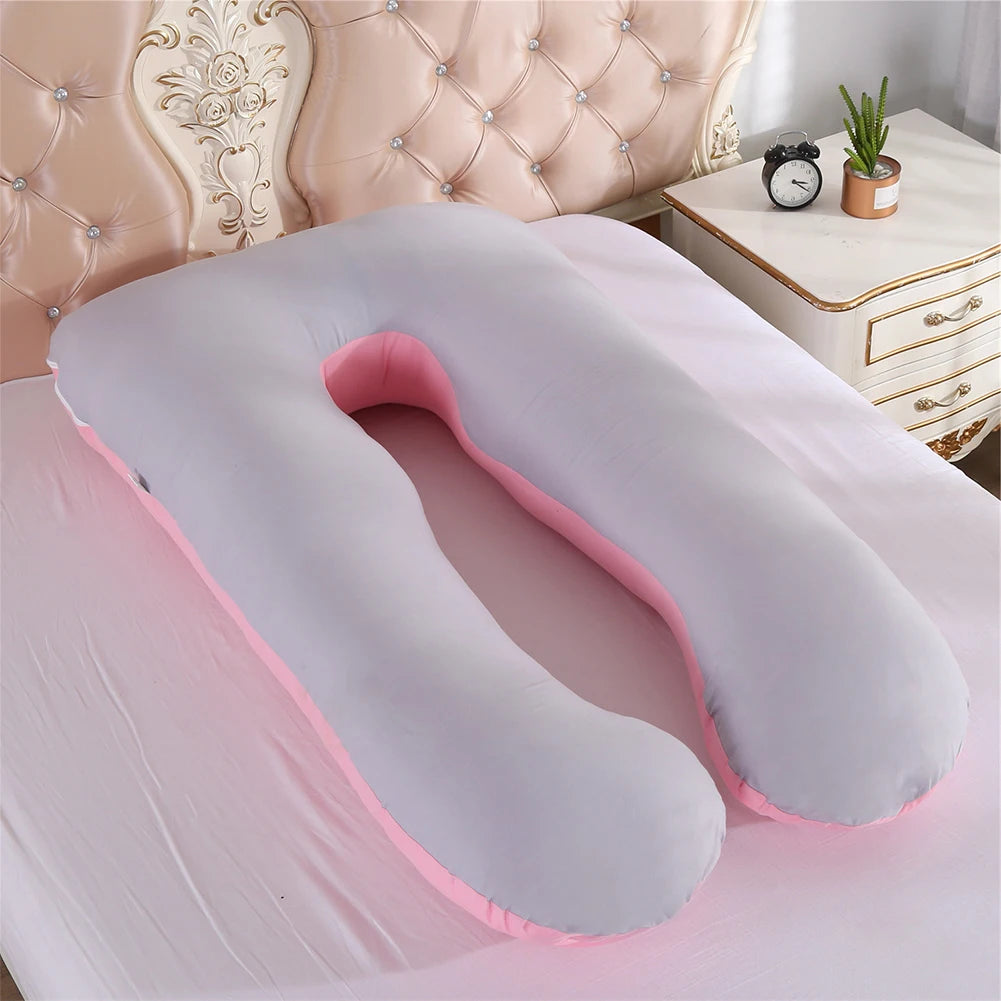 U-Shaped Pillow Cover Full Body Support U-Shaped Pillow Cotton