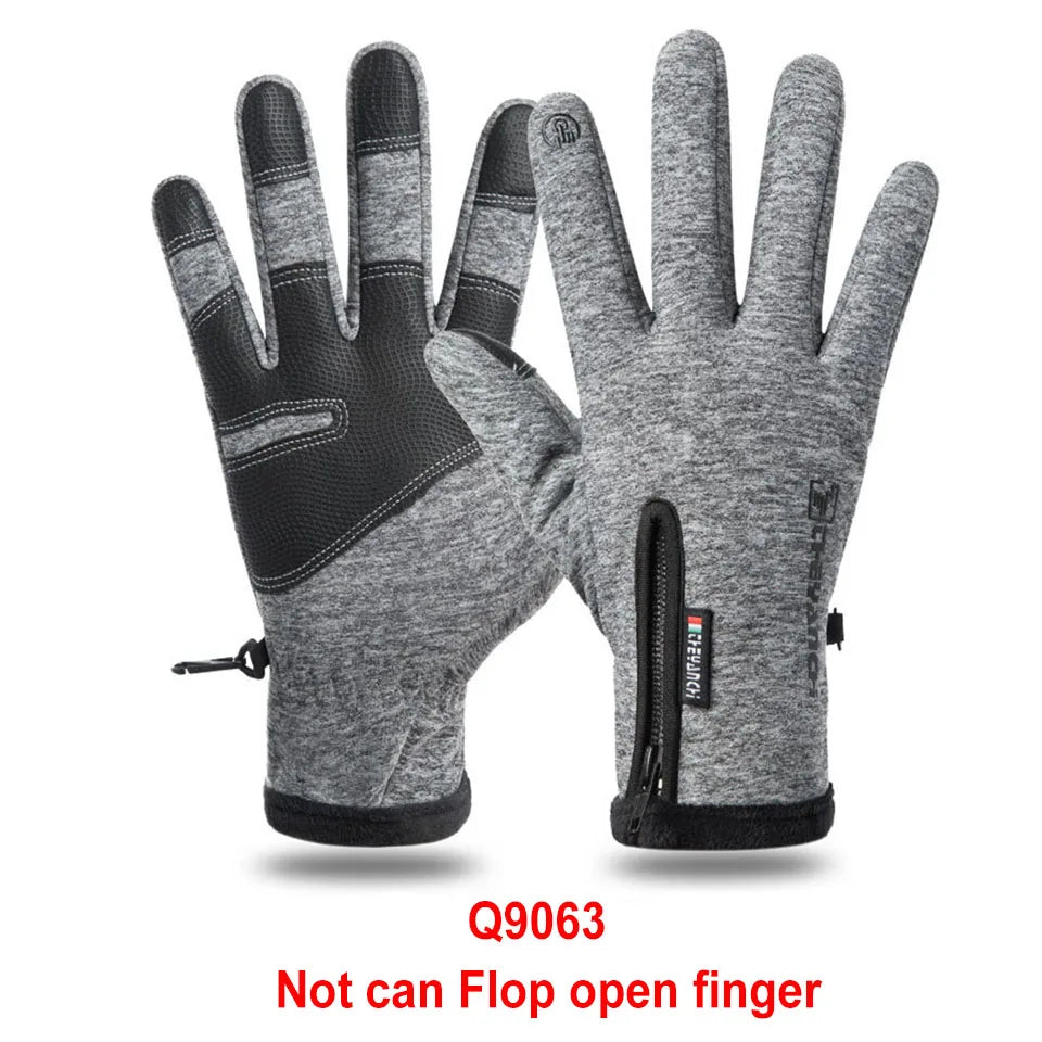 GTUBIKE Winter Fishing Gloves for Men & Women, Cold Weather Windproof Touchscreen Warm Cycling Gloves for Ski Motorcycle Driving