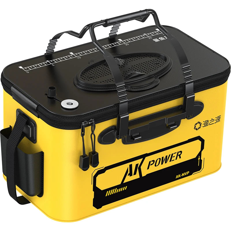 YUZHIYUAN Fishing Bucket Foldable Portable Live Fish Bucket Large Capacity Water Bucket Thickened EVA Material Outdoor Fishing