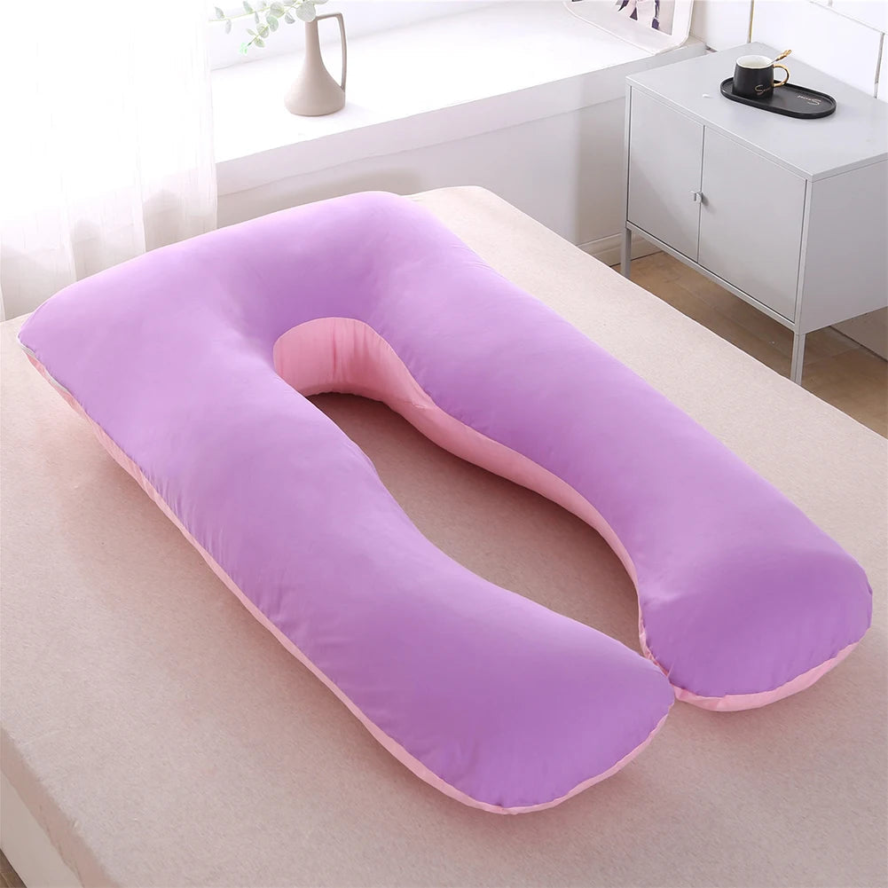 U-Shaped Pillow Cover Full Body Support U-Shaped Pillow Cotton