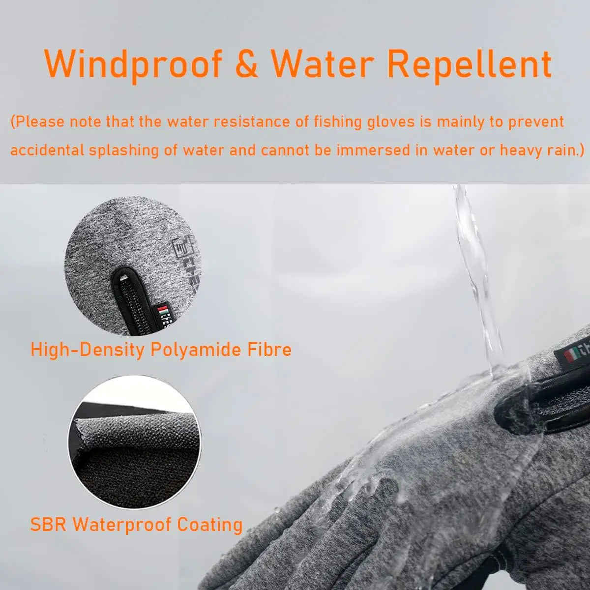 GTUBIKE Winter Fishing Gloves for Men & Women, Cold Weather Windproof Touchscreen Warm Cycling Gloves for Ski Motorcycle Driving