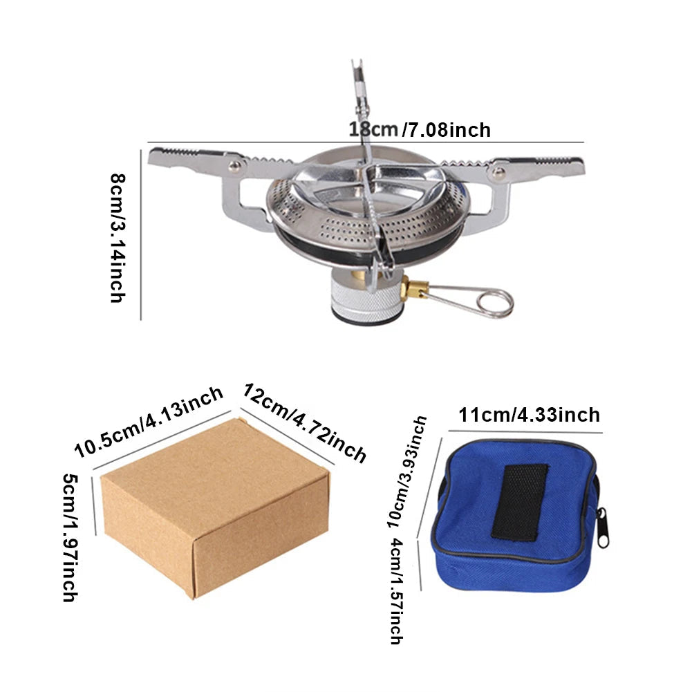 Portable Outdoor Camping Gas Stove with Adjustable Flame Small