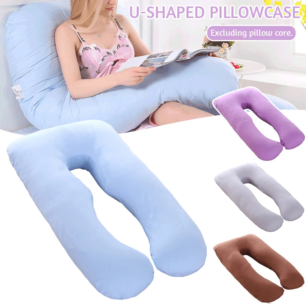 U-Shaped Pillow Cover Full Body Support U-Shaped Pillow Cotton