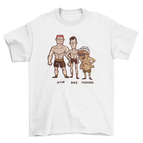 Fishing fitness t-shirt design