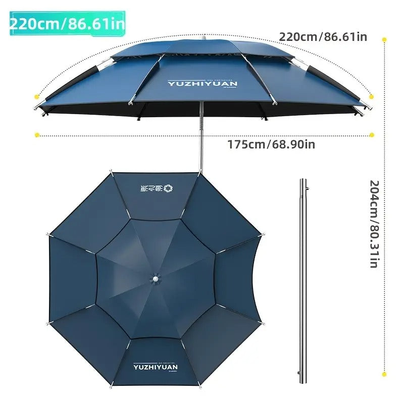 Fishing Umbrella Outdoor Sunshade Parasol with Pole